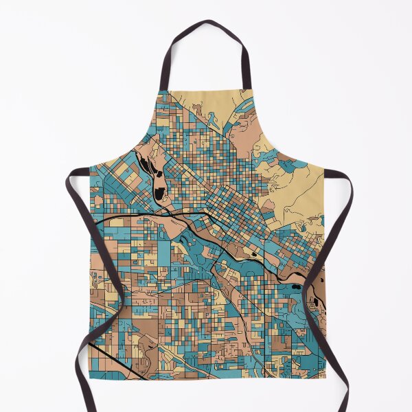 Item preview, Boise Map Pattern in Mid Century Pastel designed and sold by PatternMaps.
