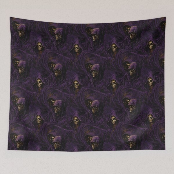 Item preview, Purple Gothic Grim Reaper Halloween Pattern designed and sold by Sturdust.