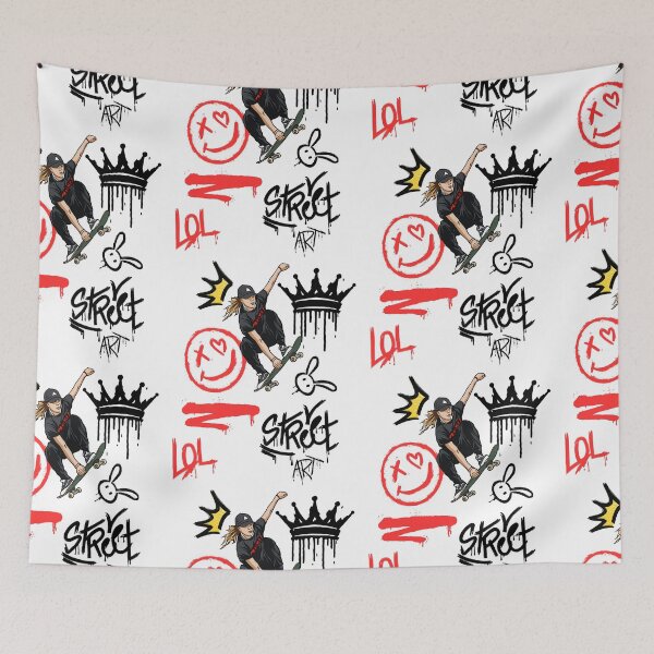 Item preview, Skate Street Art Graffiti Skateboarder  designed and sold by mkzmerch.