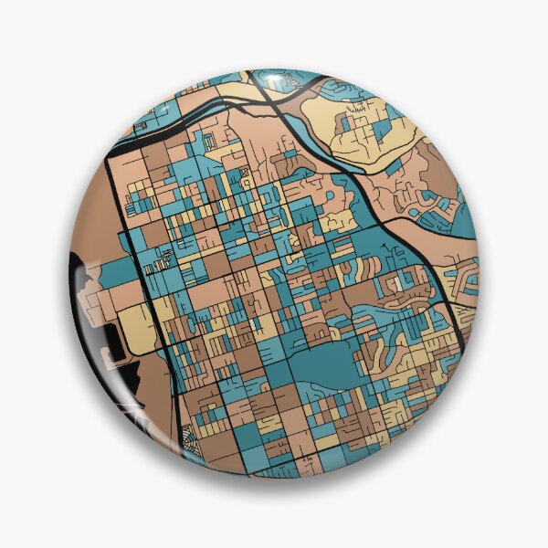 Artikelvorschau, Chula Vista-Kartenmuster in Mid-Century-Pastell entworfen und verkauft von PatternMaps.