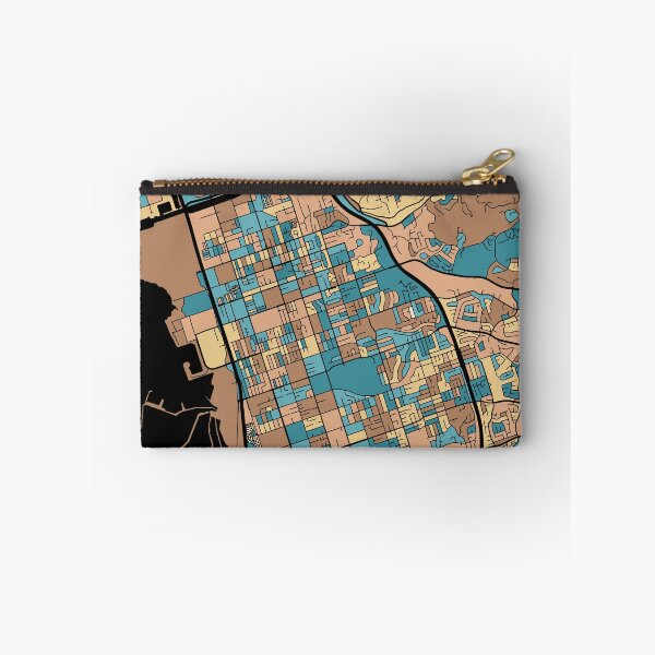 Item preview, Chula Vista Map Pattern in Mid Century Pastel designed and sold by PatternMaps.
