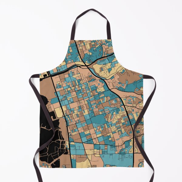 Item preview, Chula Vista Map Pattern in Mid Century Pastel designed and sold by PatternMaps.