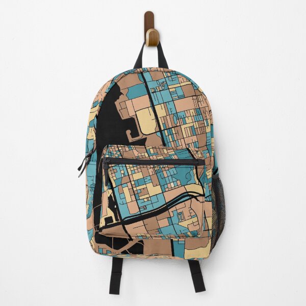 Item preview, Chula Vista Map Pattern in Mid Century Pastel designed and sold by PatternMaps.
