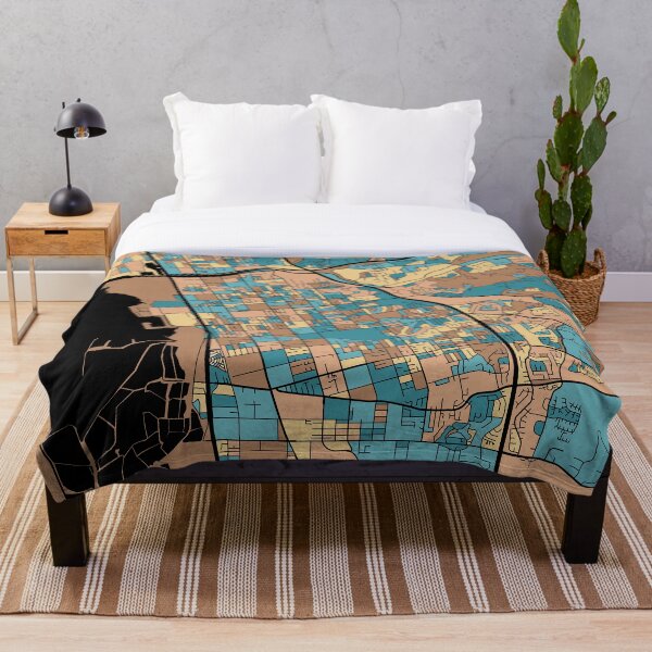 Item preview, Chula Vista Map Pattern in Mid Century Pastel designed and sold by PatternMaps.