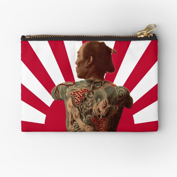 Tattooed Samurai Rising Sun Zipper Pouch