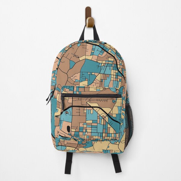 Item preview, Durham Map Pattern in Mid Century Pastel designed and sold by PatternMaps.