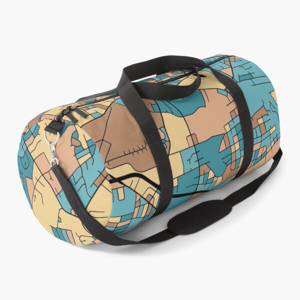 Item preview, Durham Map Pattern in Mid Century Pastel designed and sold by PatternMaps.