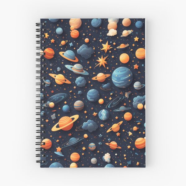 Item preview, Space Pattern with Various Planets designed and sold by pattern-atelier.