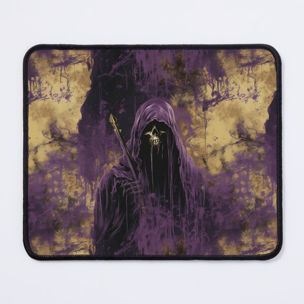 Item preview, Eerie Gothic Purple Grim Reaper Halloween Pattern designed and sold by Sturdust.