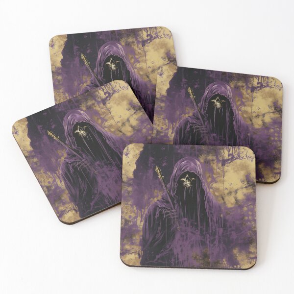 Item preview, Eerie Gothic Purple Grim Reaper Halloween Pattern designed and sold by Sturdust.
