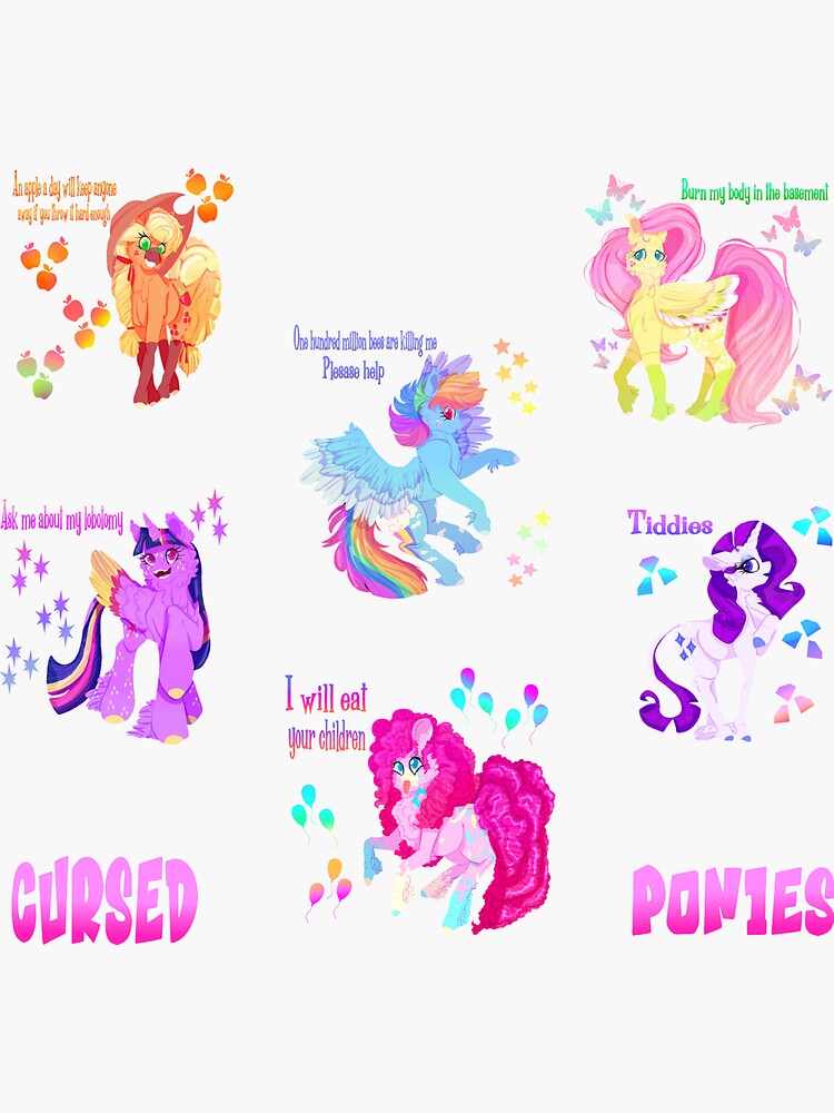 Cursed Ponies PCK1 Sticker for Sale by Toffee-Dingo