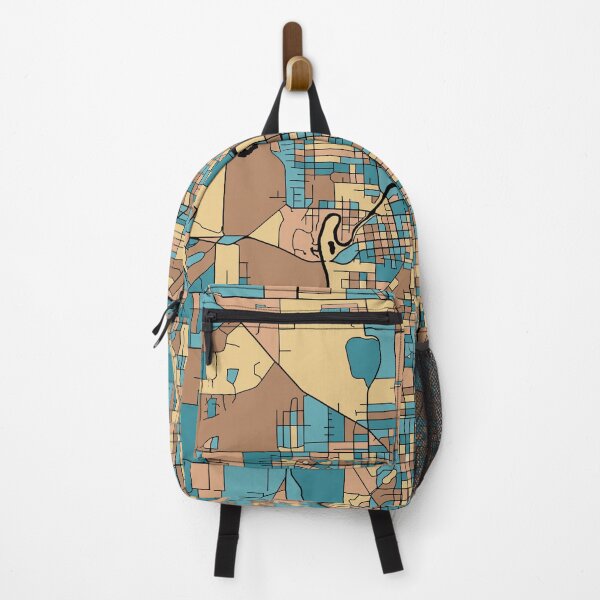 Item preview, Fort Wayne Map Pattern in Mid Century Pastel designed and sold by PatternMaps.