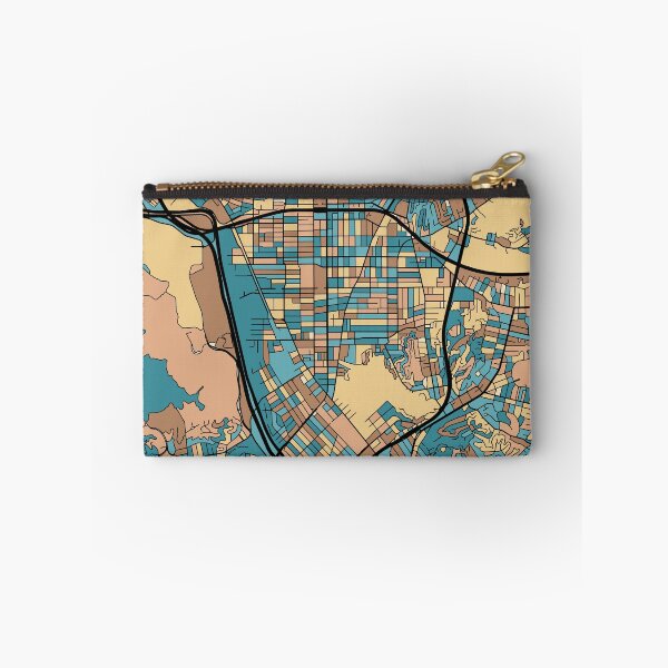 Item preview, Glendale Map Pattern in Mid Century Pastel designed and sold by PatternMaps.