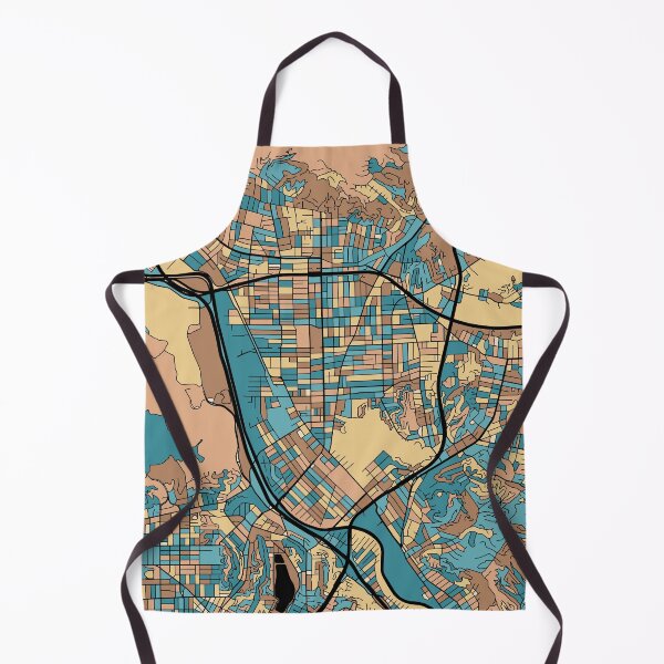 Item preview, Glendale Map Pattern in Mid Century Pastel designed and sold by PatternMaps.
