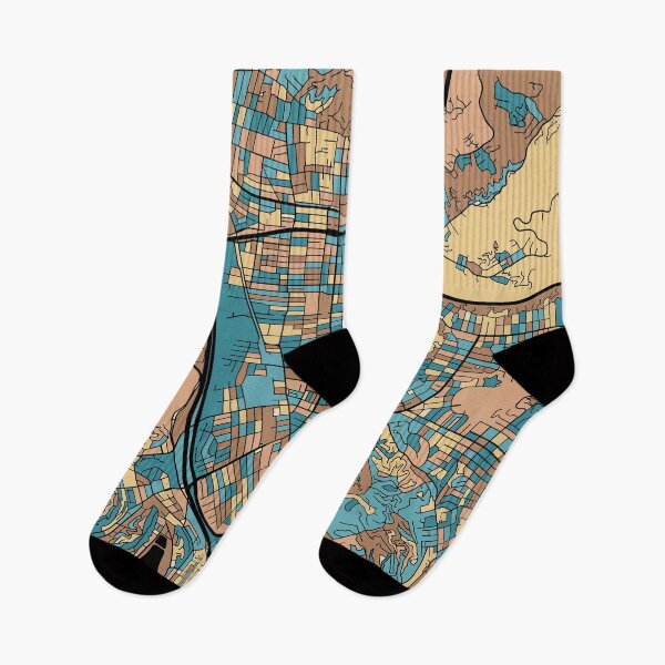 Item preview, Glendale Map Pattern in Mid Century Pastel designed and sold by PatternMaps.