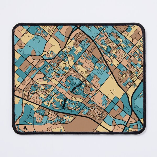 Item preview, Irvine Map Pattern in Mid Century Pastel designed and sold by PatternMaps.