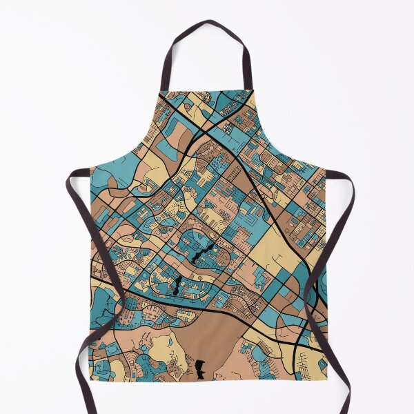 Item preview, Irvine Map Pattern in Mid Century Pastel designed and sold by PatternMaps.