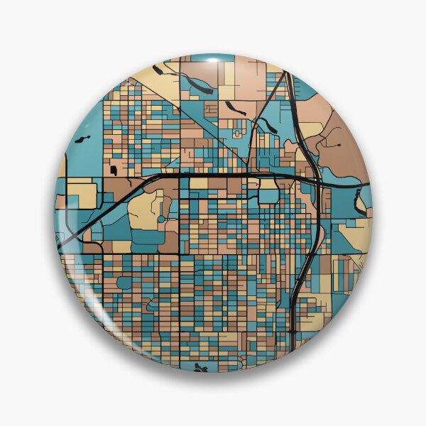 Artikelvorschau, Lubbock-Kartenmuster in Mid-Century-Pastell entworfen und verkauft von PatternMaps.