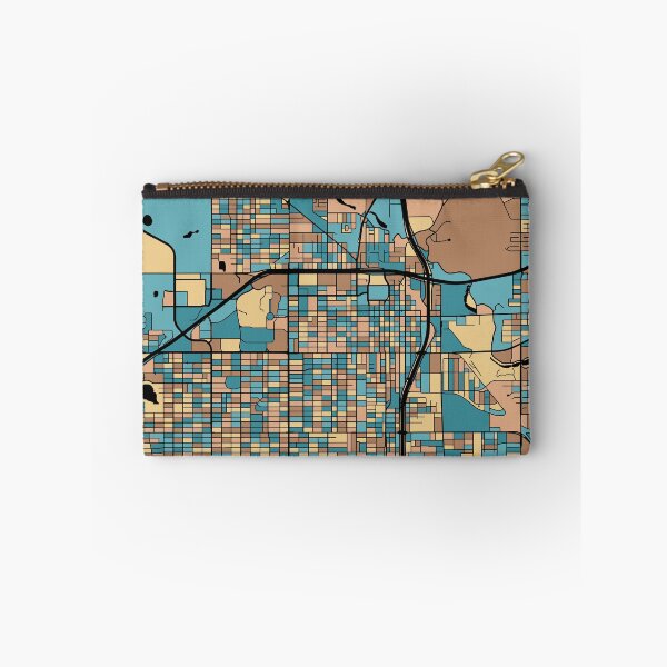 Item preview, Lubbock Map Pattern in Mid Century Pastel designed and sold by PatternMaps.