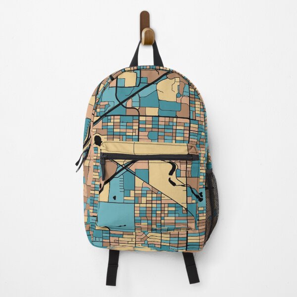 Item preview, Lubbock Map Pattern in Mid Century Pastel designed and sold by PatternMaps.