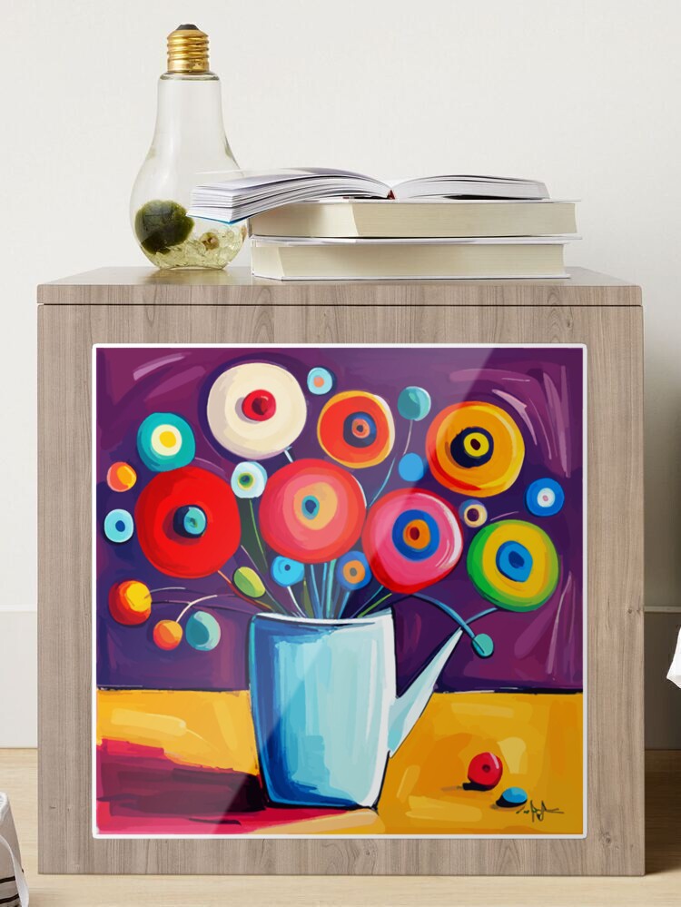 Cute Whimsical Abstract Flowers Still Life Floral Painting  Art Board  Print for Sale by Vicky Brago-Mitchell®