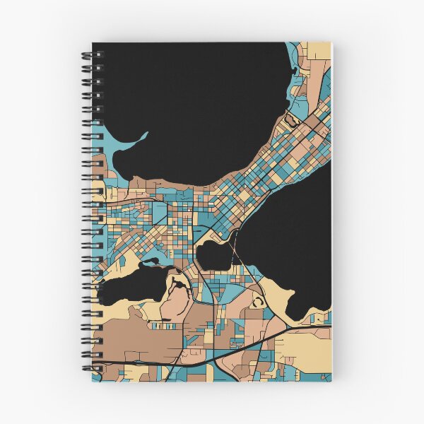 Item preview, Madison Map Pattern in Mid Century Pastel designed and sold by PatternMaps.