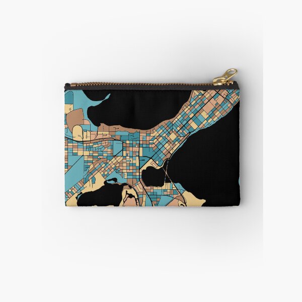 Item preview, Madison Map Pattern in Mid Century Pastel designed and sold by PatternMaps.