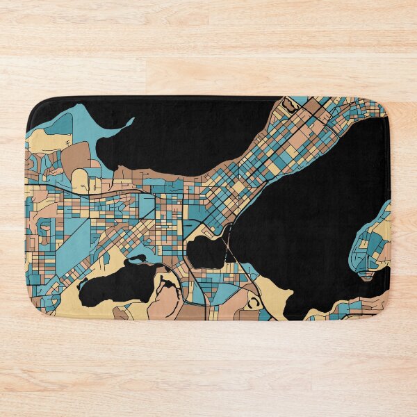 Item preview, Madison Map Pattern in Mid Century Pastel designed and sold by PatternMaps.