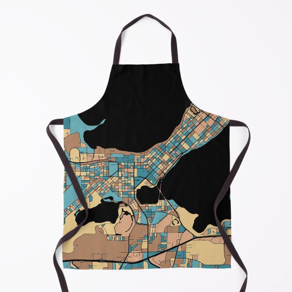 Item preview, Madison Map Pattern in Mid Century Pastel designed and sold by PatternMaps.