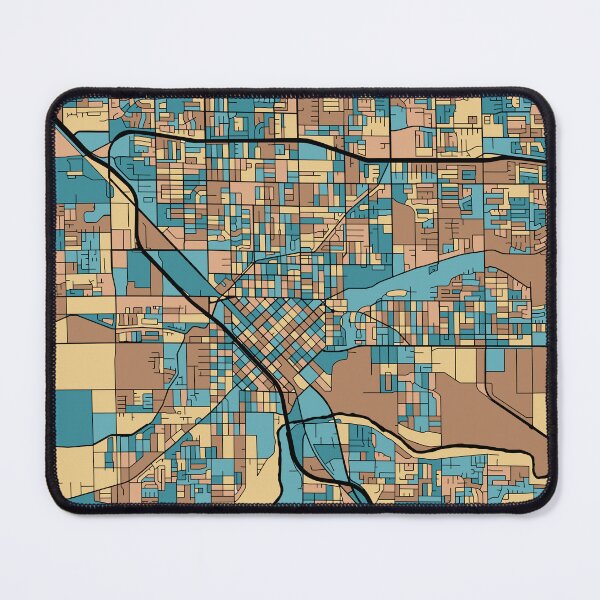 Item preview, Modesto Map Pattern in Mid Century Pastel designed and sold by PatternMaps.