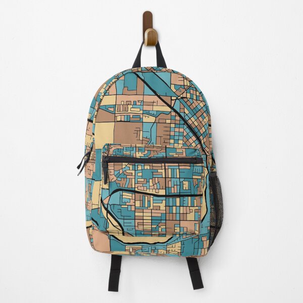 Item preview, Modesto Map Pattern in Mid Century Pastel designed and sold by PatternMaps.
