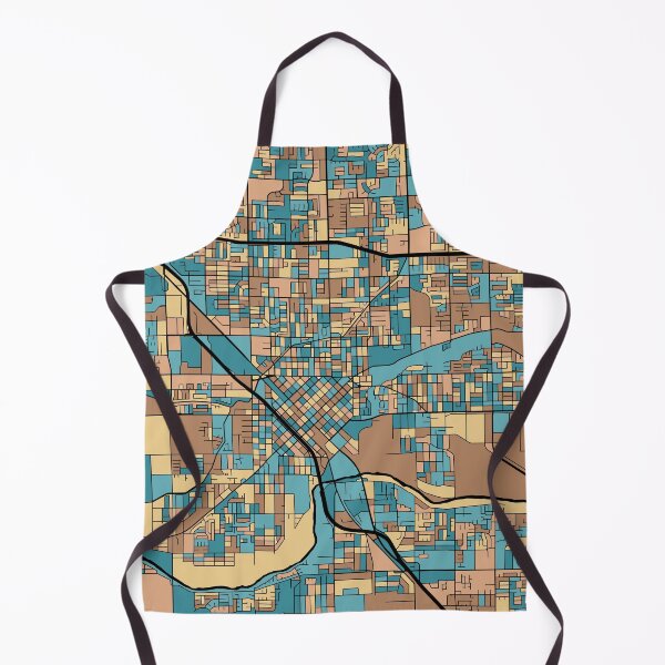 Item preview, Modesto Map Pattern in Mid Century Pastel designed and sold by PatternMaps.