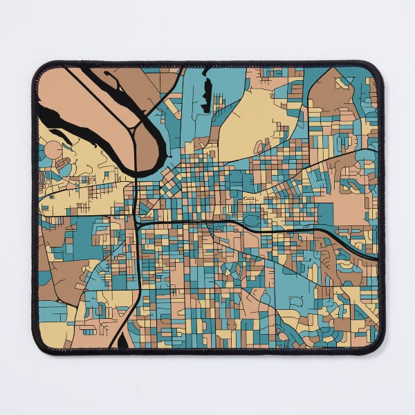 Item preview, Montgomery Map Pattern in Mid Century Pastel designed and sold by PatternMaps.