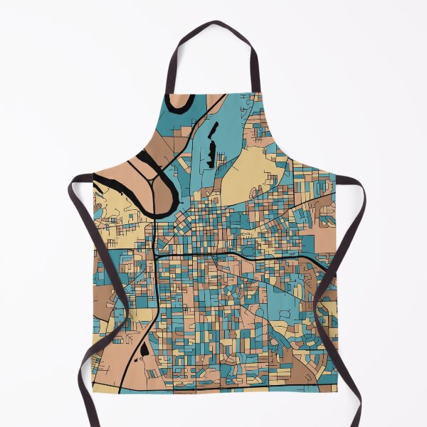 Item preview, Montgomery Map Pattern in Mid Century Pastel designed and sold by PatternMaps.