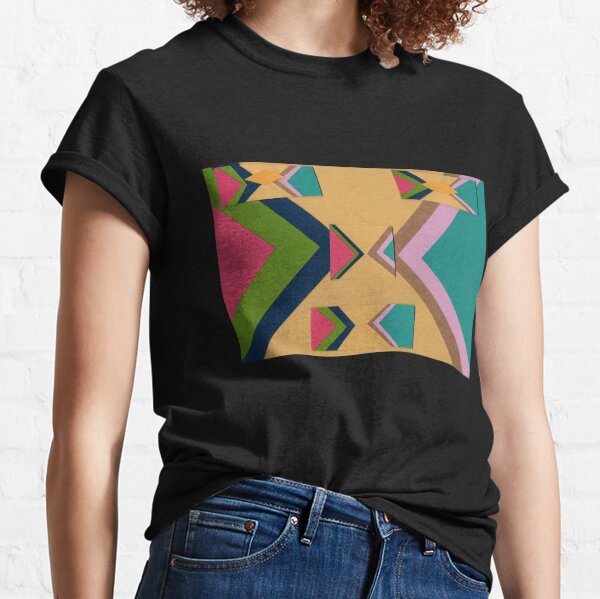Rapped in Ribbons (Facemadics colorful contemporary abstract face) Classic T-Shirt