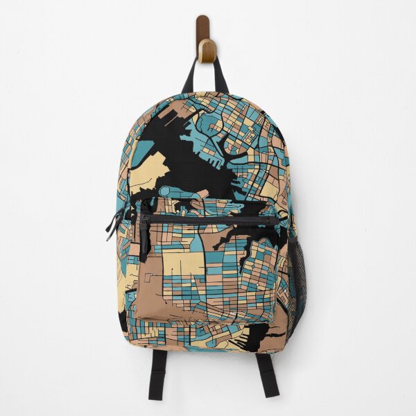 Item preview, Norfolk Map Pattern in Mid Century Pastel designed and sold by PatternMaps.