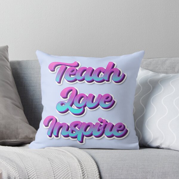 Item preview, Teach Love Inspire Groovy teacher inspirational quotes cute lettering designed and sold by Wordsmith-Wear.