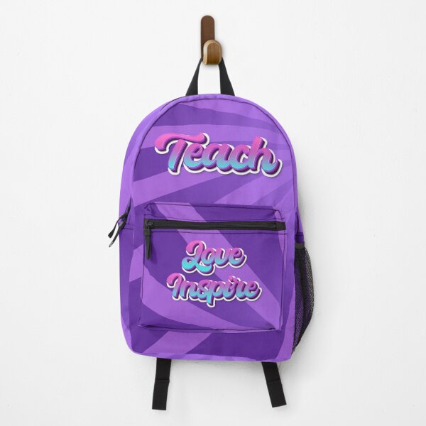 Item preview, Teach Love Inspire Groovy teacher inspirational quotes cute lettering designed and sold by Wordsmith-Wear.