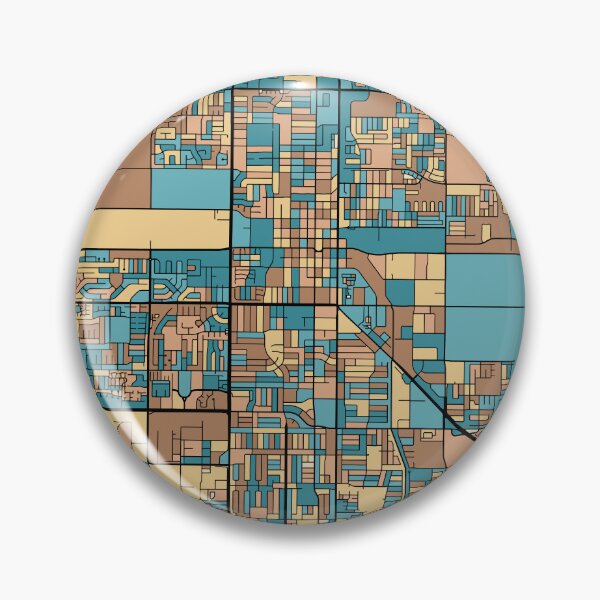 Item preview, Oxnard Map Pattern in Mid Century Pastel designed and sold by PatternMaps.