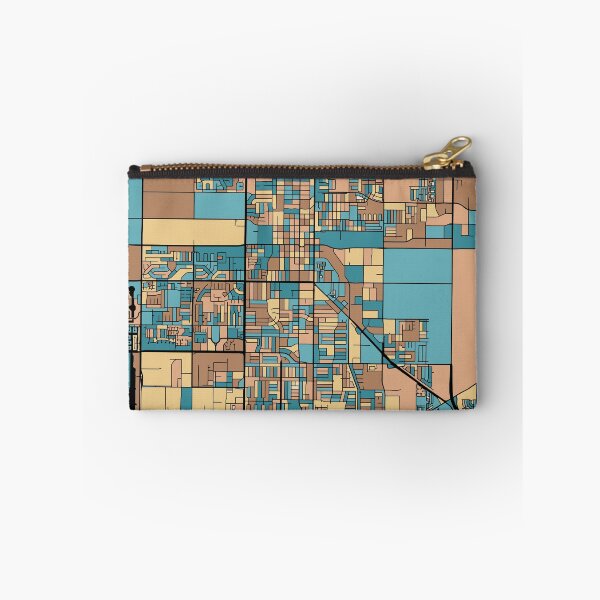 Item preview, Oxnard Map Pattern in Mid Century Pastel designed and sold by PatternMaps.