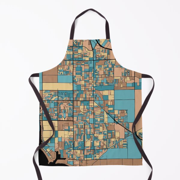 Item preview, Oxnard Map Pattern in Mid Century Pastel designed and sold by PatternMaps.