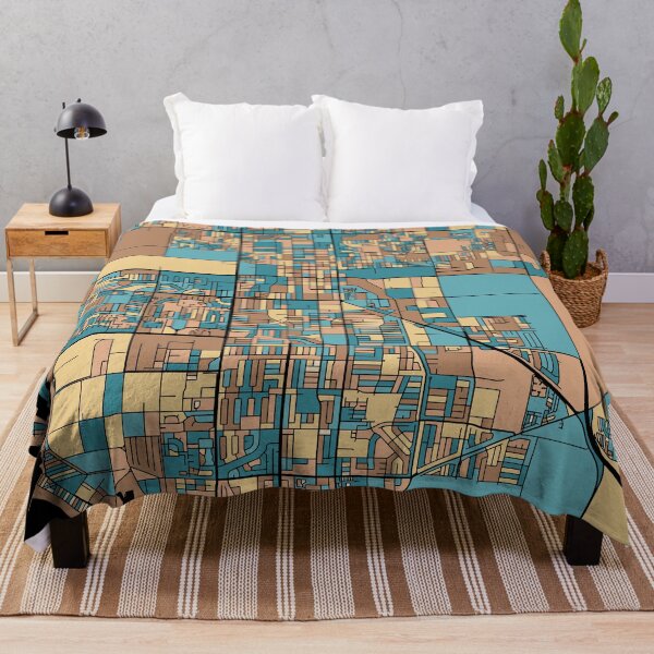 Item preview, Oxnard Map Pattern in Mid Century Pastel designed and sold by PatternMaps.
