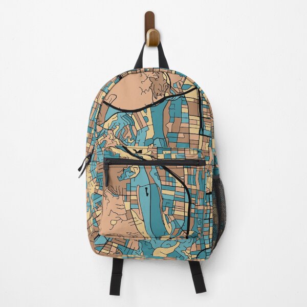 Item preview, Pasadena Map Pattern in Mid Century Pastel designed and sold by PatternMaps.
