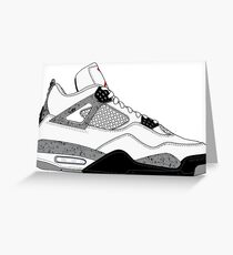 Air Jordan IV (4) "White Cement" Greeting Card
