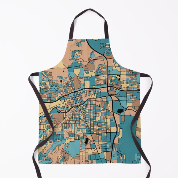 Item preview, Reno Map Pattern in Mid Century Pastel designed and sold by PatternMaps.