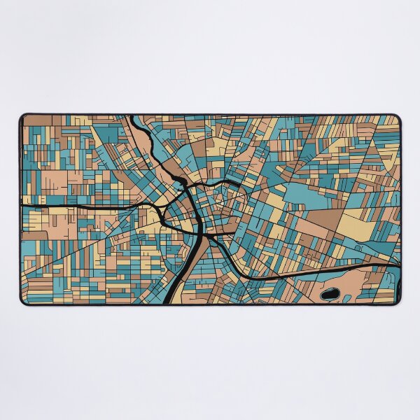 Item preview, Rochester Map Pattern in Mid Century Pastel designed and sold by PatternMaps.