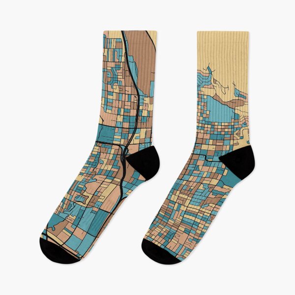 Item preview, Salt Lake City Map Pattern in Mid Century Pastel designed and sold by PatternMaps.