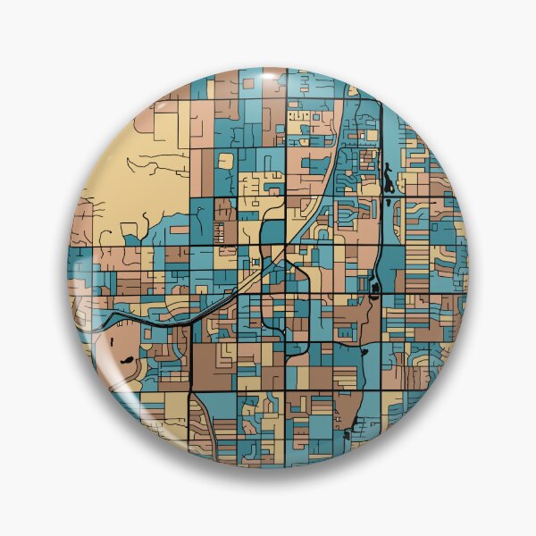 Item preview, Scottsdale Map Pattern in Mid Century Pastel designed and sold by PatternMaps.