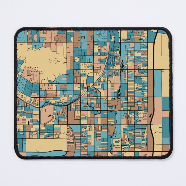 Item preview, Scottsdale Map Pattern in Mid Century Pastel designed and sold by PatternMaps.