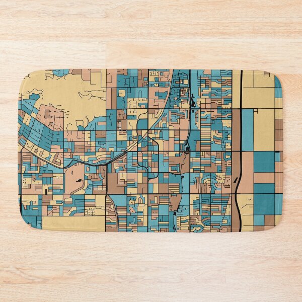Item preview, Scottsdale Map Pattern in Mid Century Pastel designed and sold by PatternMaps.